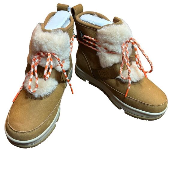 Ugg Classic Weather Hiker  Chestnut Winter Boot Waterproof Leather NEW Size 5.5 - Picture 5 of 11